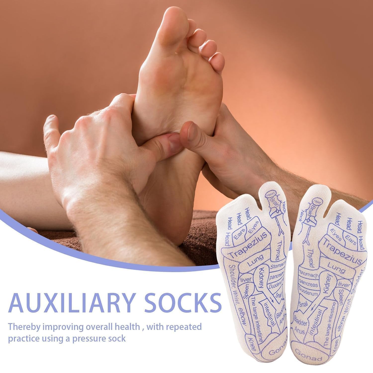 Acupressure Socks With Massager Stick